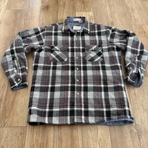 Vintage Northwest Territory Flannel Shirt Jacket Quilted